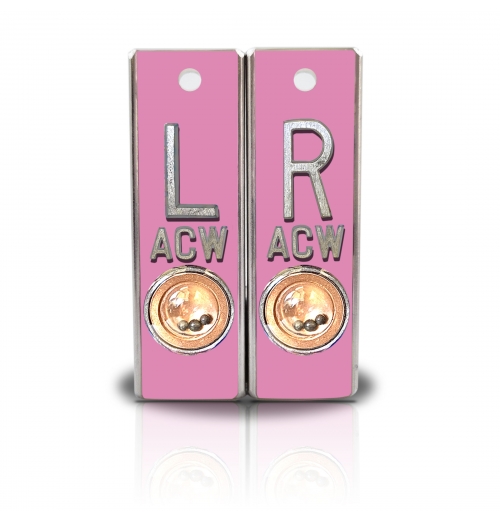 Aluminum Position Indicator X Ray Markers- Soft Pink Solid Color